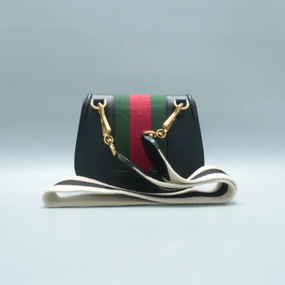100% Authentic GUCCI Totem  Black Leather Shoulder Bag 1022-12524 - Picture 2 of 12
